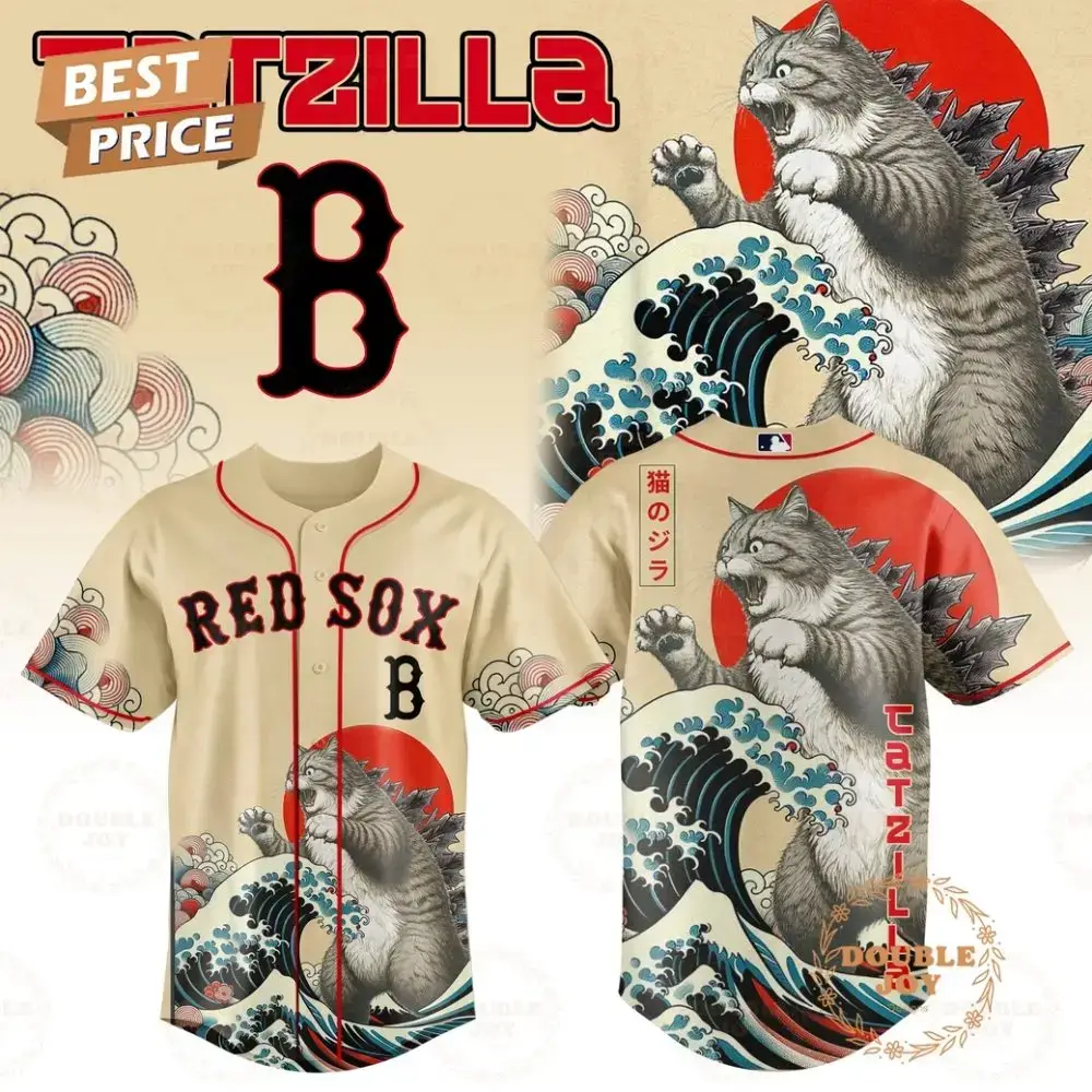 Boston Red Sox Catzilla 2025 Japan Limited Edition Baseball Jersey Image