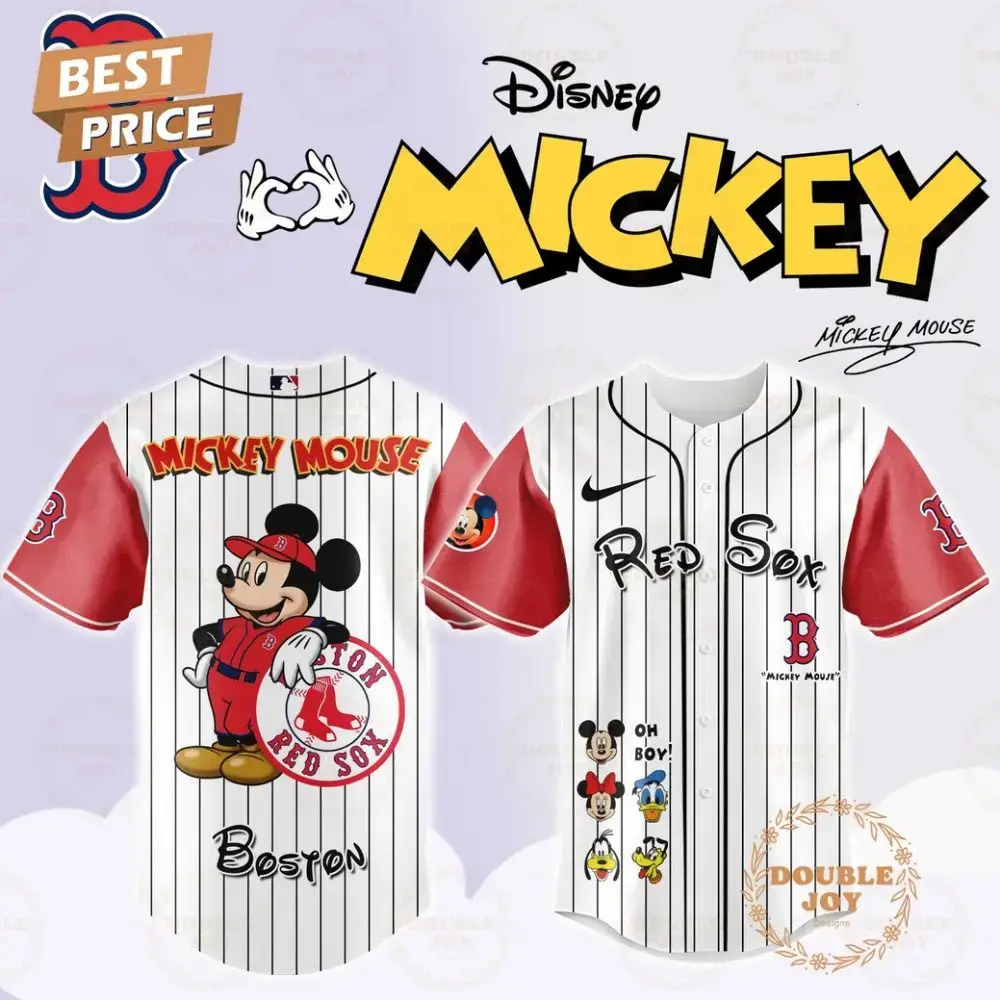 Boston Red Sox Disney Mickey Mouse 2025 Limited Edition Baseball Jersey Image