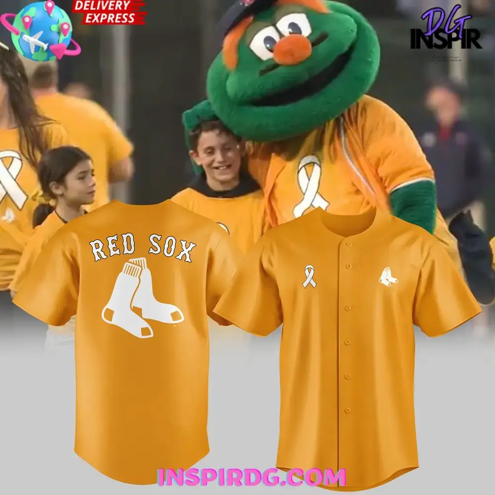 Boston Red Sox Honoring Childhood Cancer Awareness Baseball Jersey Image