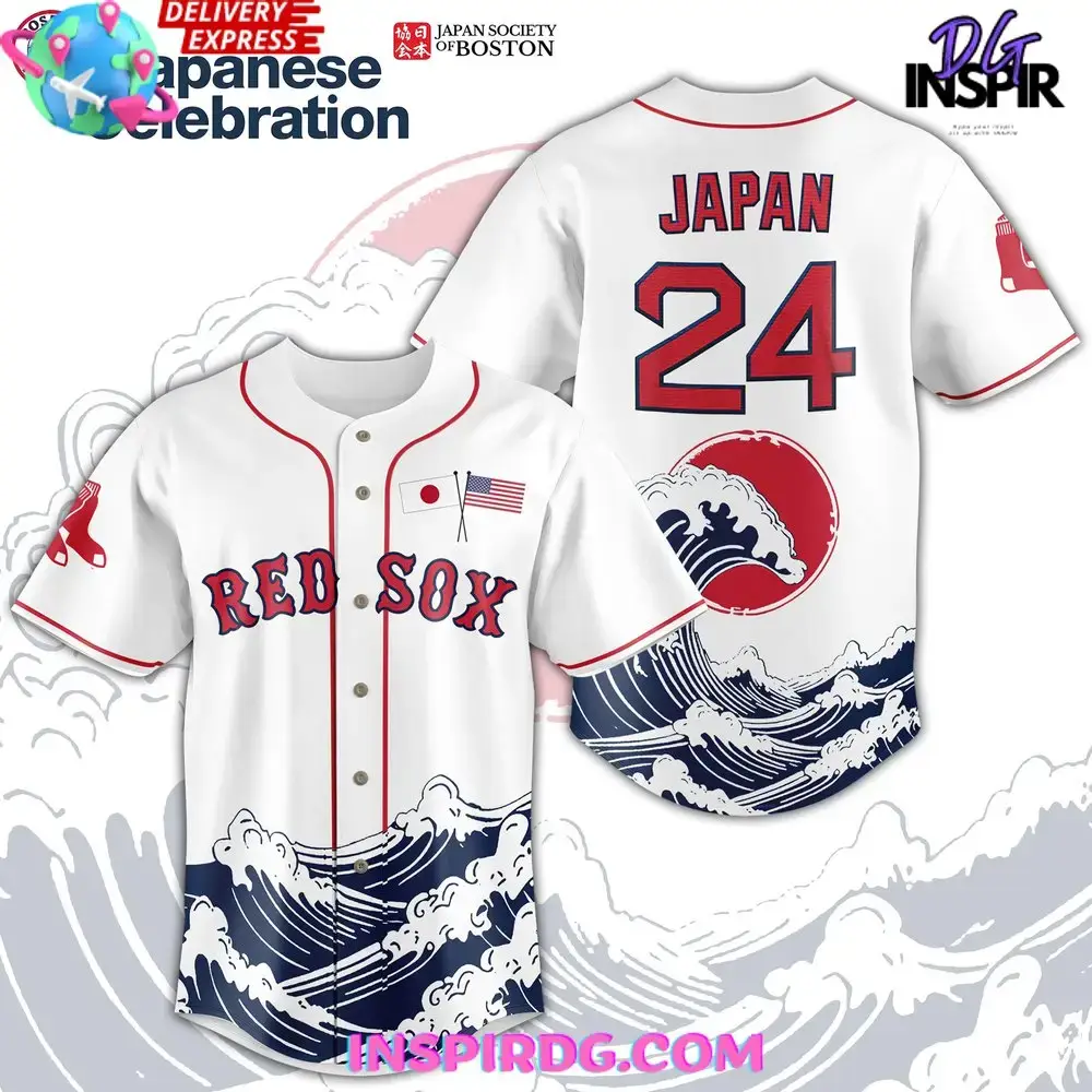 Boston Red Sox Japan Celebration Baseball Jersey Image