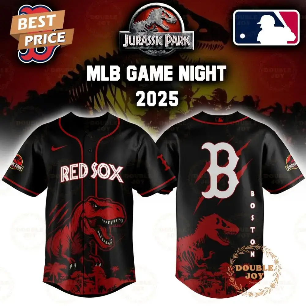 Boston Red Sox Jurassic Park Game Night 2025 Limited Edition Baseball Jersey Image