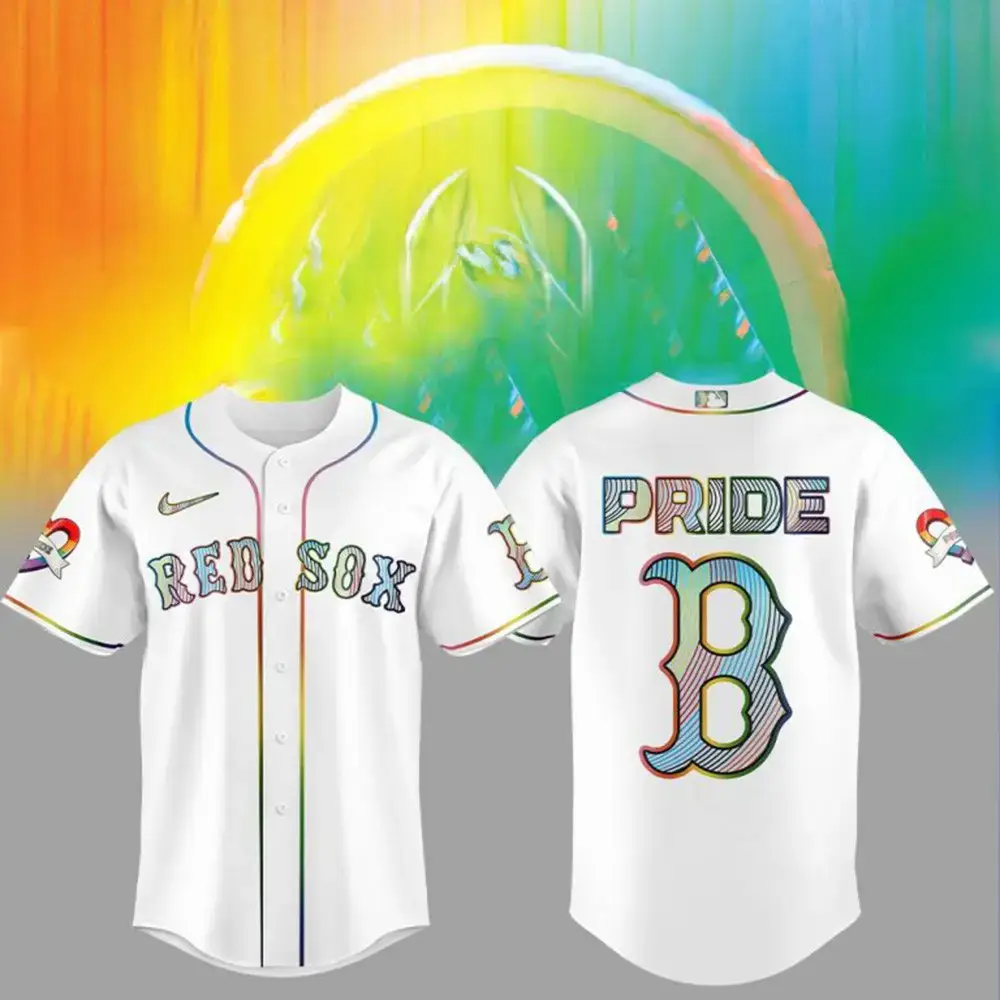 Boston Red Sox LGBTQ Pride Night 2025 Jersey Boston Red Sox Merch First Fathers Day Gift Ideas Image