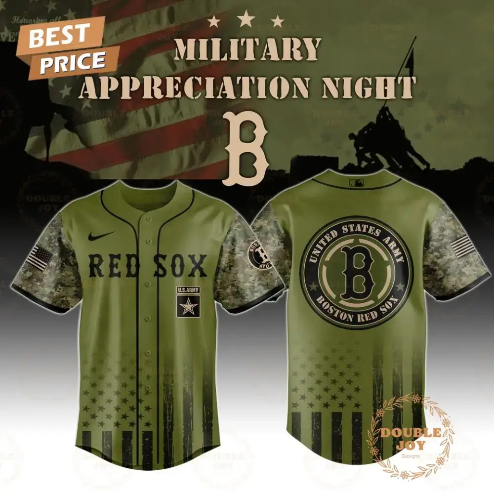 Boston Red Sox Military Appreciation Night 2025 Special Edition Baseball Jersey Image