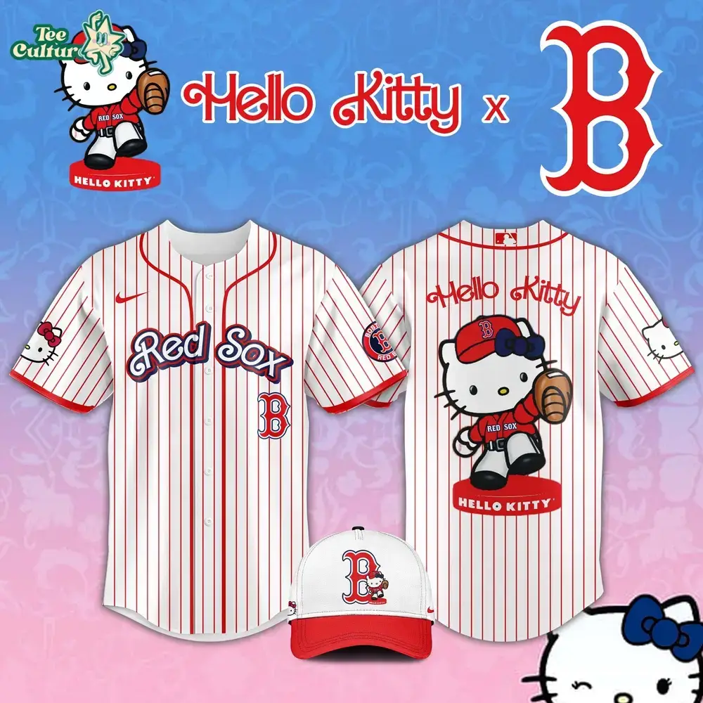 Boston Red Sox MLB Hello Kitty 2026 Limited Edition Jersey Image