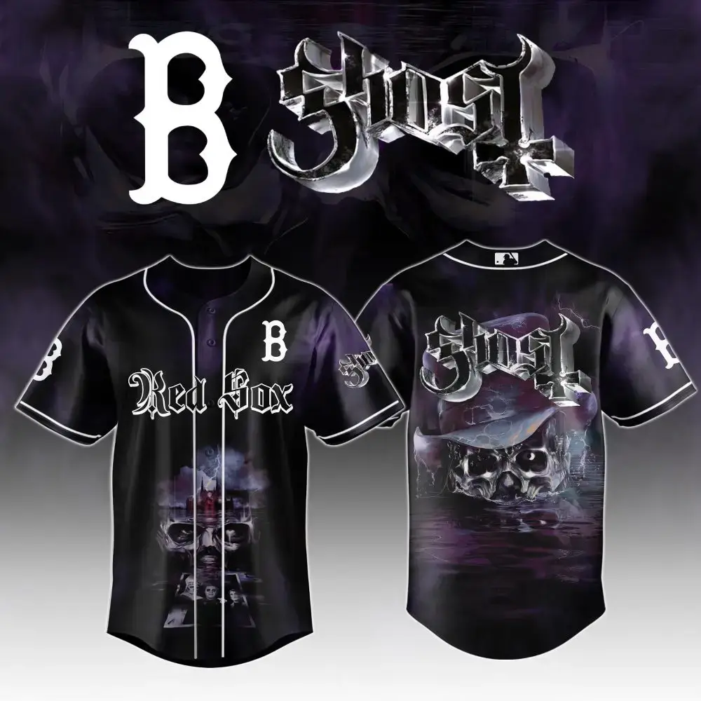 Boston Red Sox Mlb X Ghost Night Show Baseball Jersey Image