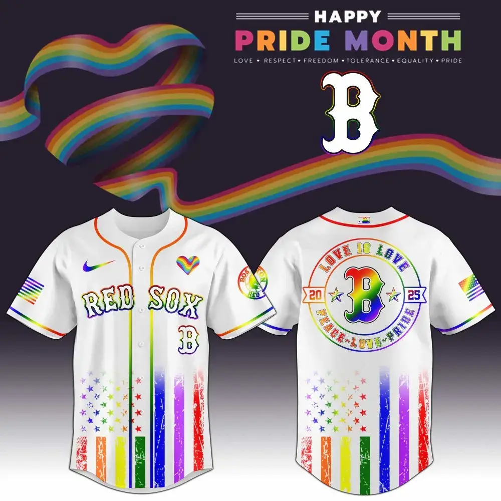 Boston Red Sox Mlb X Happy Pride Month Limited Edition Jersey Image