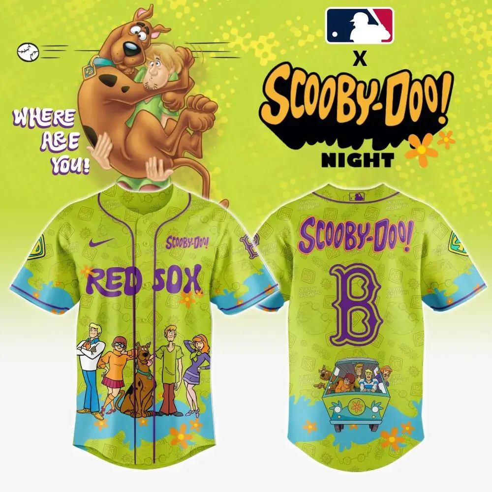 Boston Red Sox Mlb X Scooby Doo Baseball Jersey Image