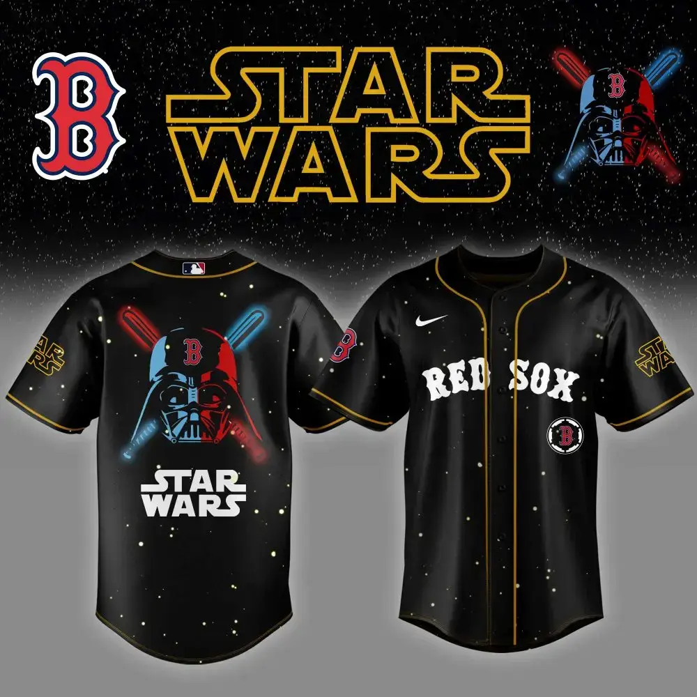 Boston Red Sox Mlb X Starwars Baseball Jersey Image