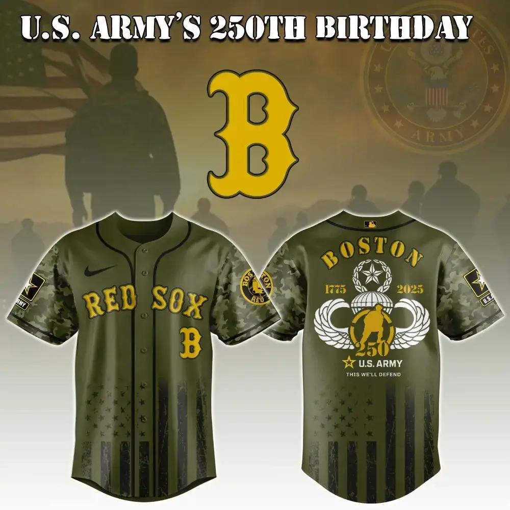 Boston Red Sox Mlb X U.S. Army This We'Ll Defend Baseball Jersey Image