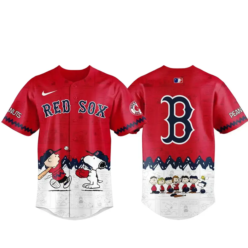 Boston Red Sox Peanuts Day 2026 Gameday Celebration Baseball Jersey Image