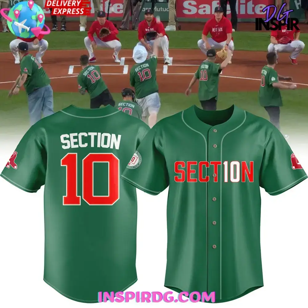 Boston Red Sox Section 10 Baseball Jersey Image