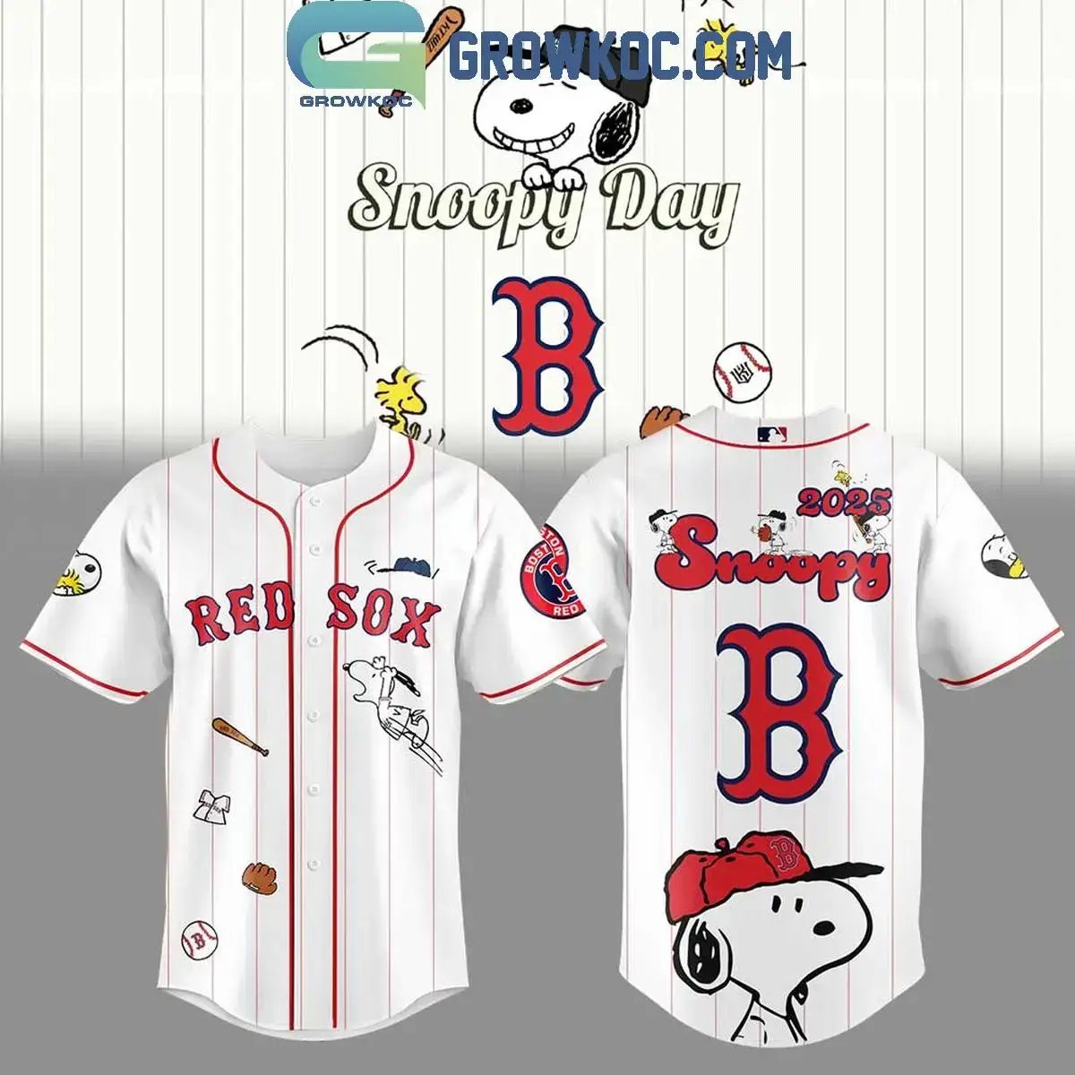 Boston Red Sox Snoopy Day 2025 Jersey Image