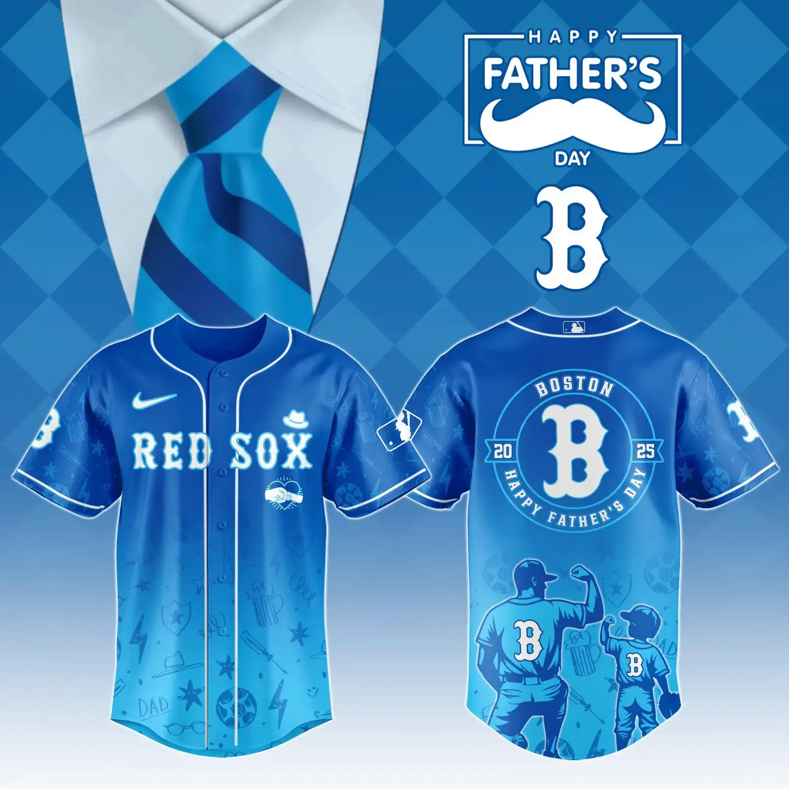 Boston Red Sox Special Father's Day 2025 Edition Jersey Boston Red Sox Image