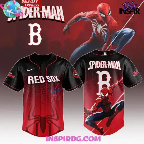 Boston Red Sox Spider Man Game Night 2025 Baseball Jersey Image