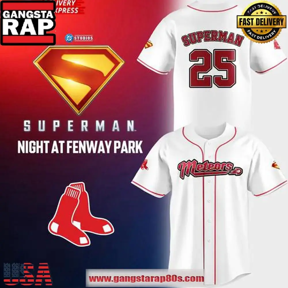 Boston Red Sox Superman Night Metropolis Meteors 2025 Baseball Jersey Shirt Image