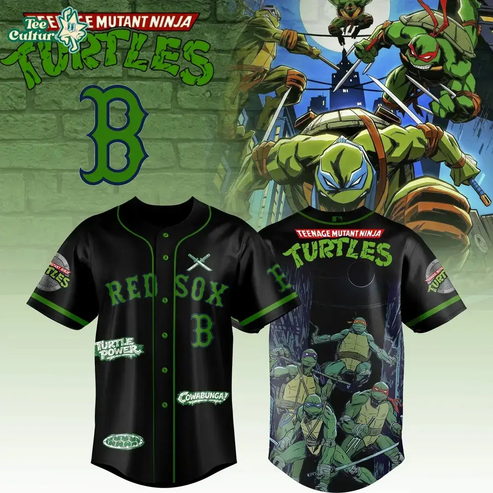 Boston Red Sox Teenage Mutant Ninja Turtles Collaboration 2026 Limited Edition Baseball Jersey Image