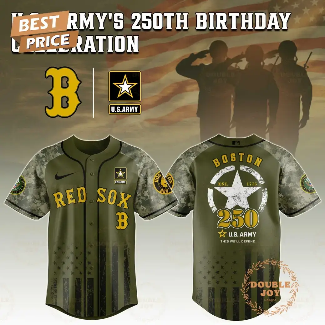 Boston Red Sox U.S. Army's 250th Limited Edition Baseball Jersey Image