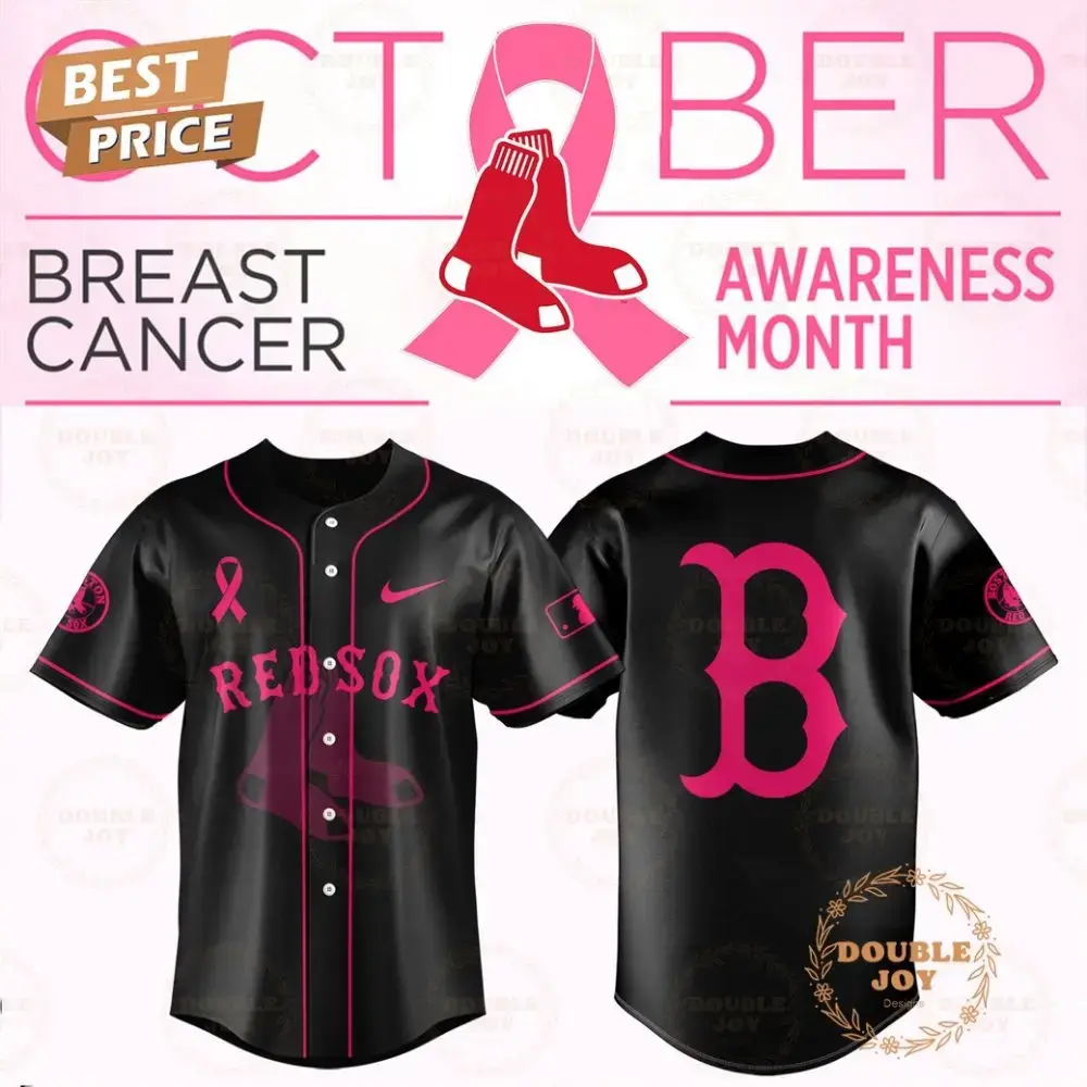 Boston Red Sox X Breast Cancer Awareness Month Baseball Jersey Image