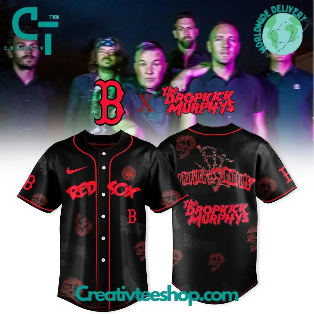 Boston Red Sox X Dropkick Murphys Special Edition Baseball Jersey Image