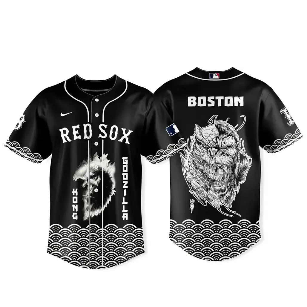 Boston Red Sox x Godzilla and Kong 2026 Baseball Jersey Image