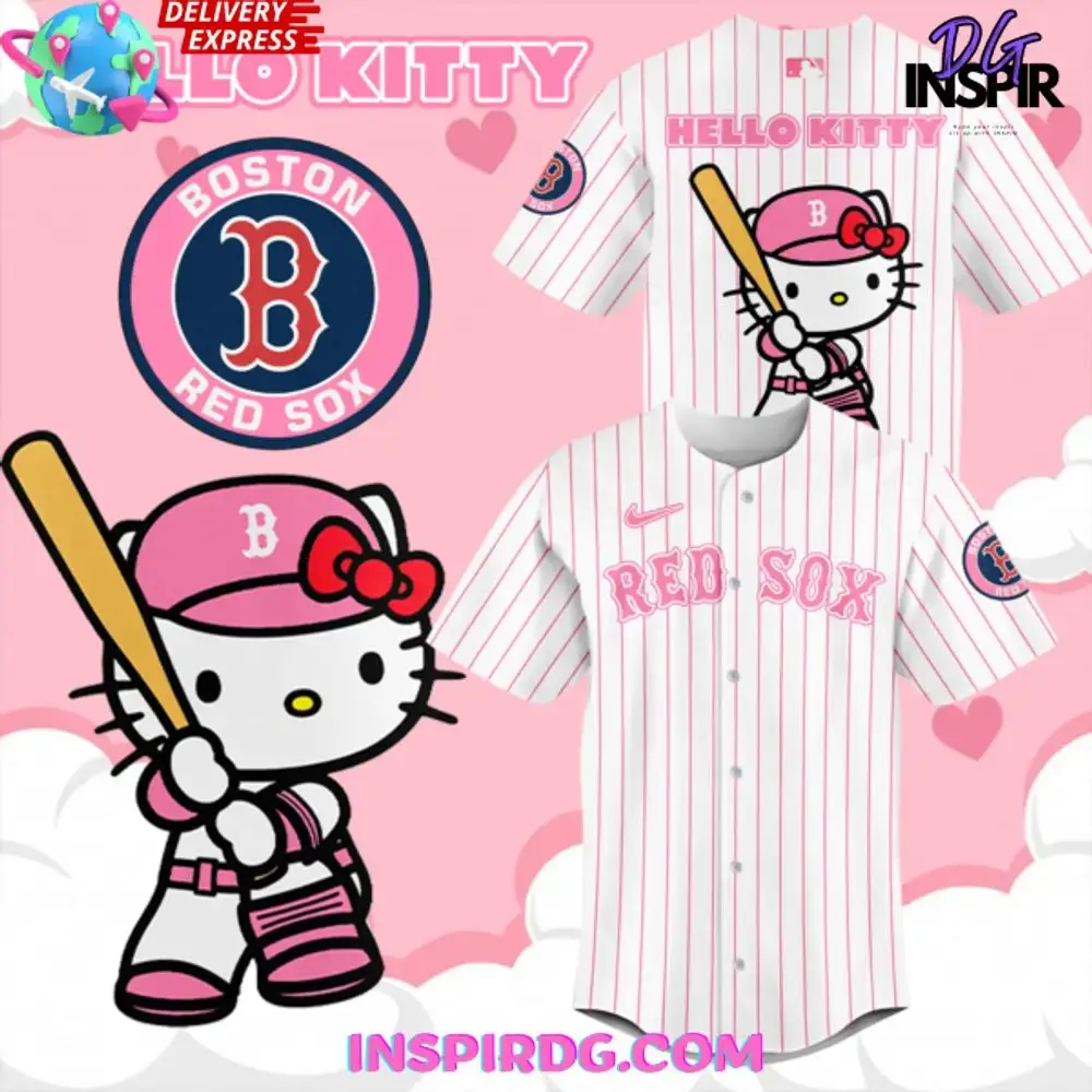 Boston Red Sox X Hello Kitty Night 2024 Baseball Jersey Image