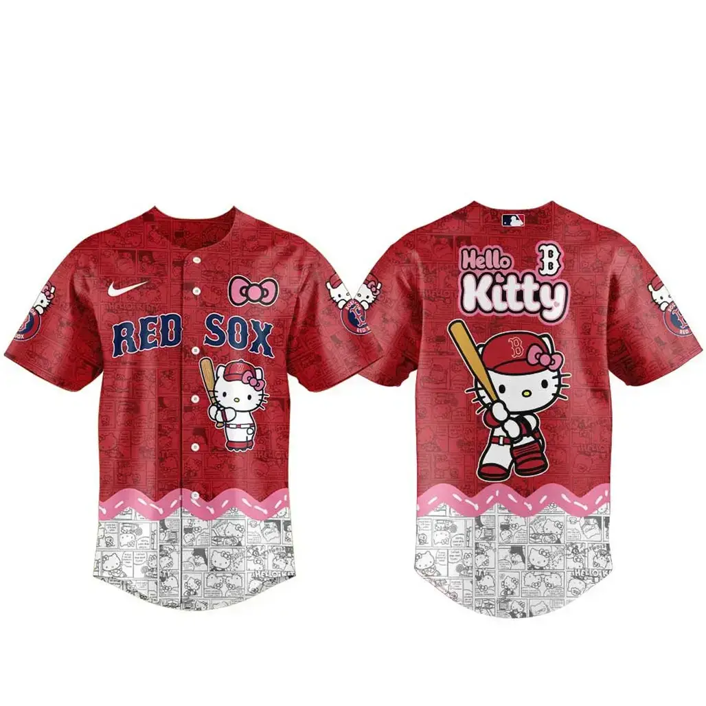 Boston Red Sox x Hello Kitty Night Game 2026 Baseball Jersey Image