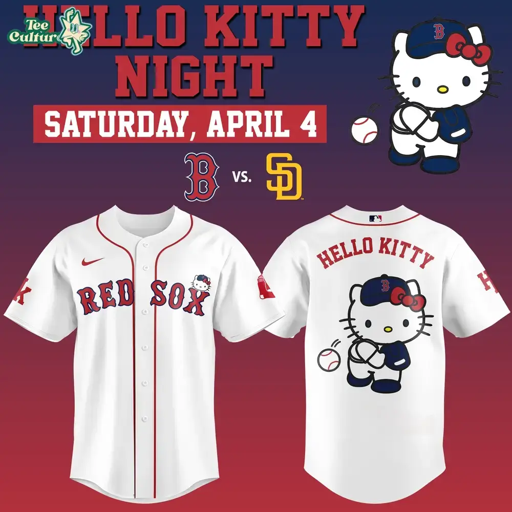 Boston Red Sox x Hello Kitty Night Jersey Limited Edition Image