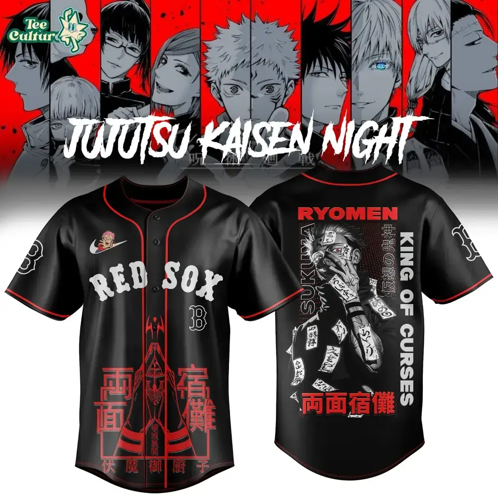 Boston Red Sox x Jujutsu Kaisen Night 2026 Sukuna Anime Collaboration Jersey Image