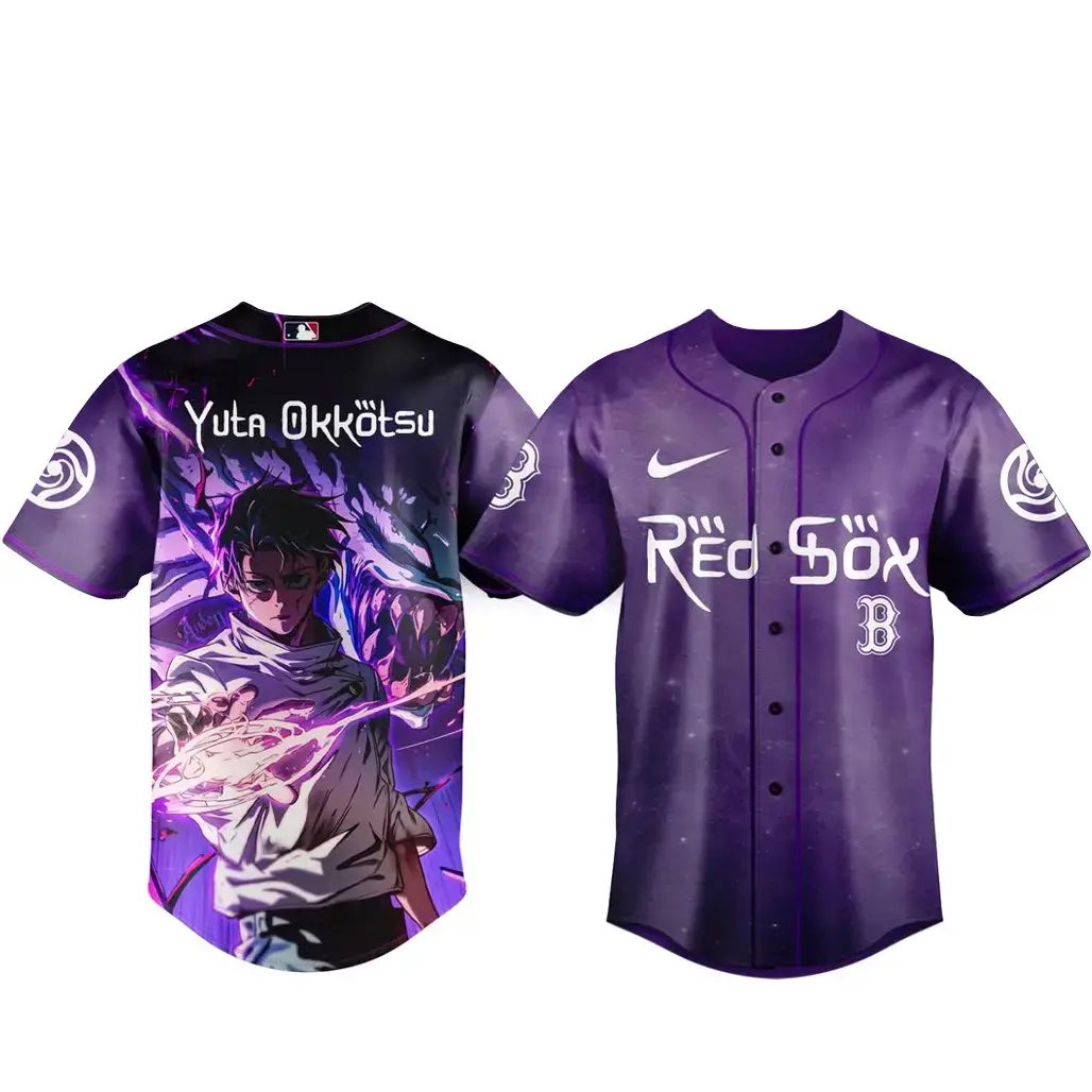 Boston Red Sox x Jujutsu Kaisen Night 2026 Yuta Okkotsu Baseball Jersey Image