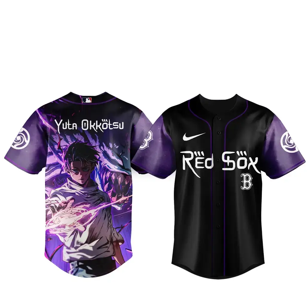 Boston Red Sox x Jujutsu Kaisen Night 2026 Yuta Okkotsu Baseball Jersey Version 2 Image