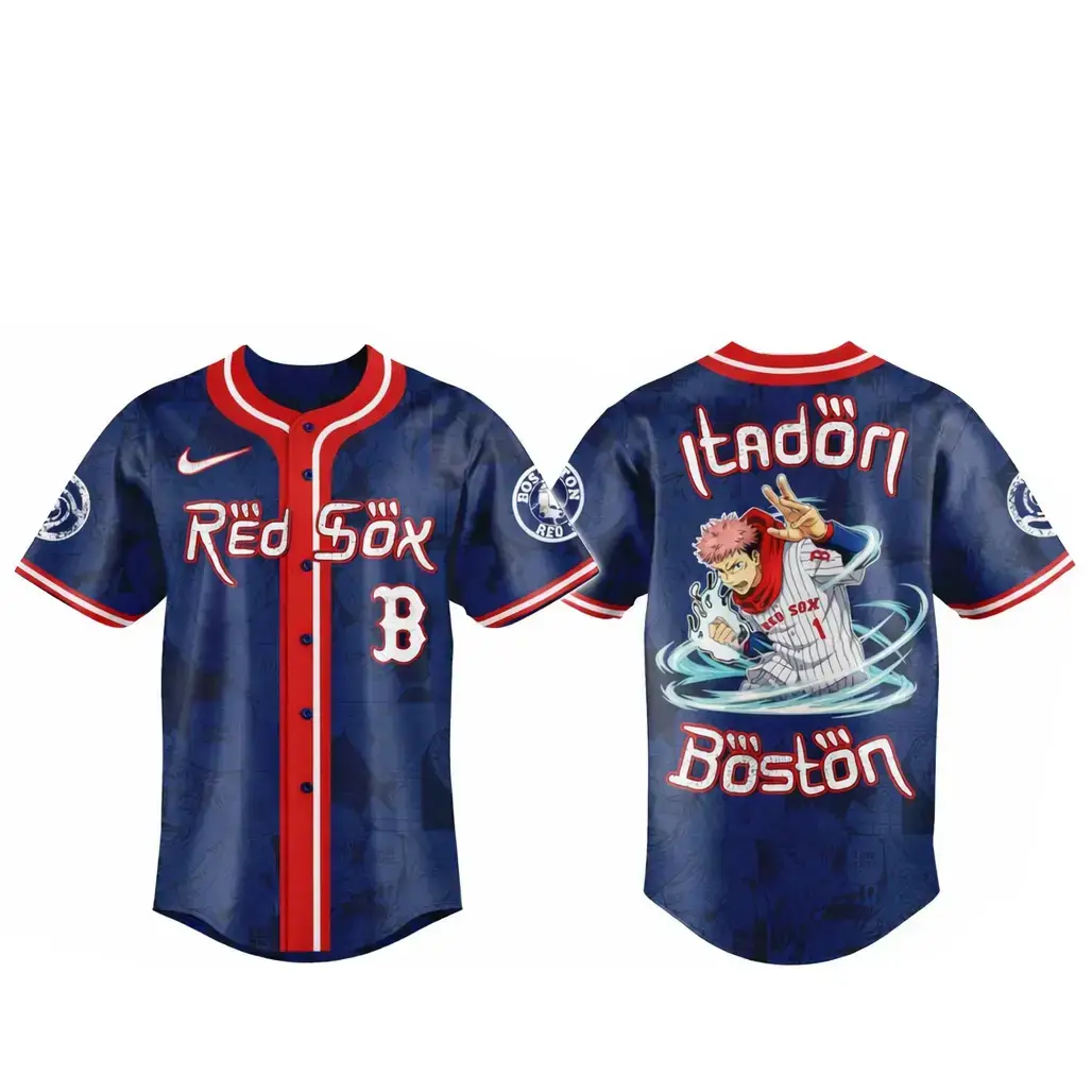 Boston Red Sox x Jujutsu Kaisen Night Itadori 2026 Baseball Jersey Image