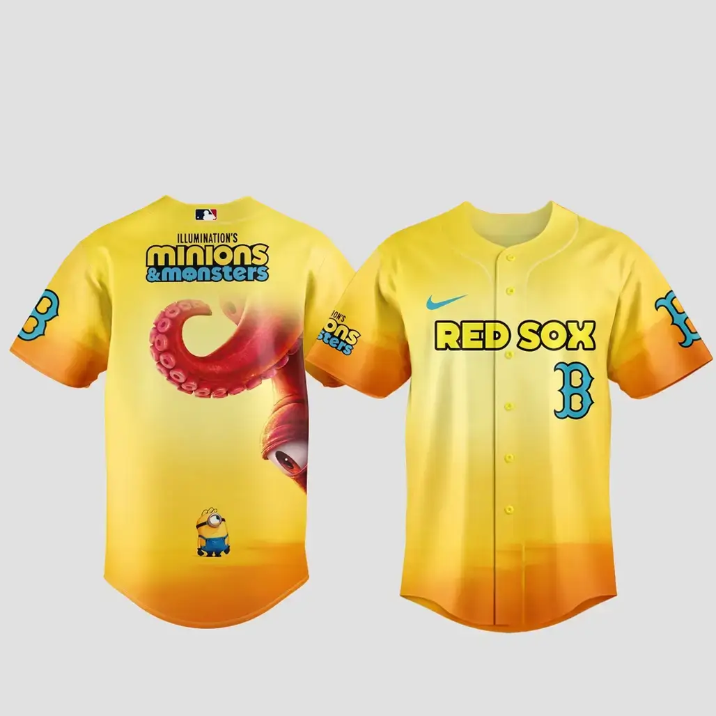 Boston Red Sox x Minions and Monsters 2026 Baseball Jersey Image