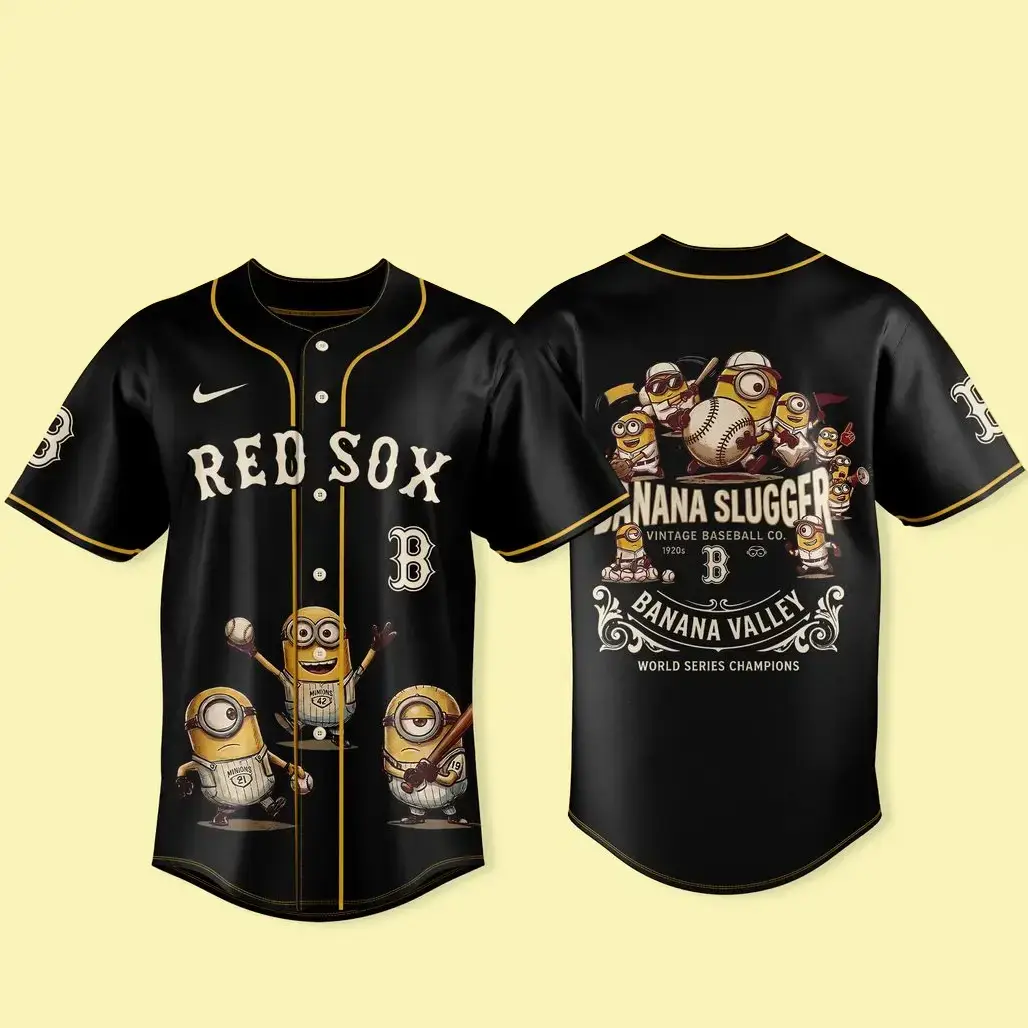 Boston Red Sox x Minions and Monsters 2026 Vintage 1920s Baseball Jersey Image