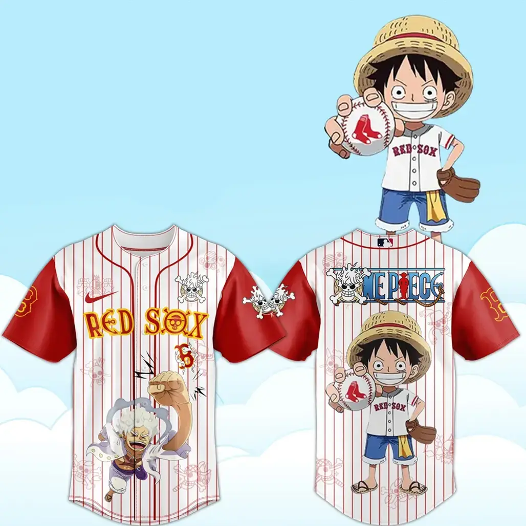 Boston Red Sox x One Piece Luffy 2026 Baseball Jersey Version 3 Image
