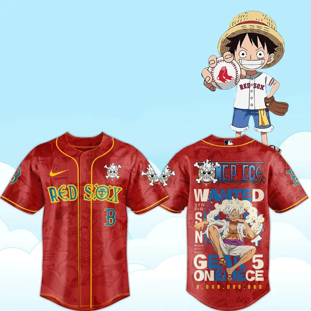 Boston Red Sox x One Piece Luffy 2026 Baseball Jersey Version 4 Image