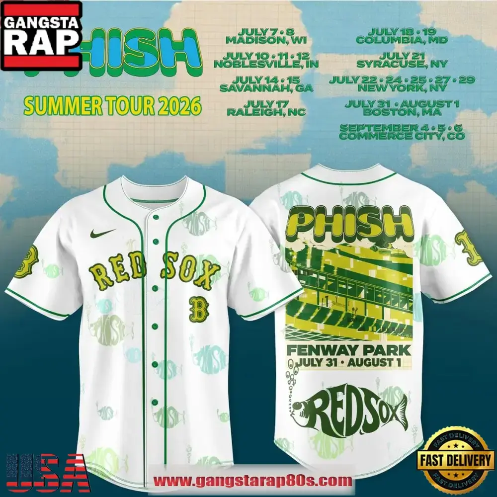 Boston Red Sox x Phish Summer Tour 2026 Special Baseball Jersey Image
