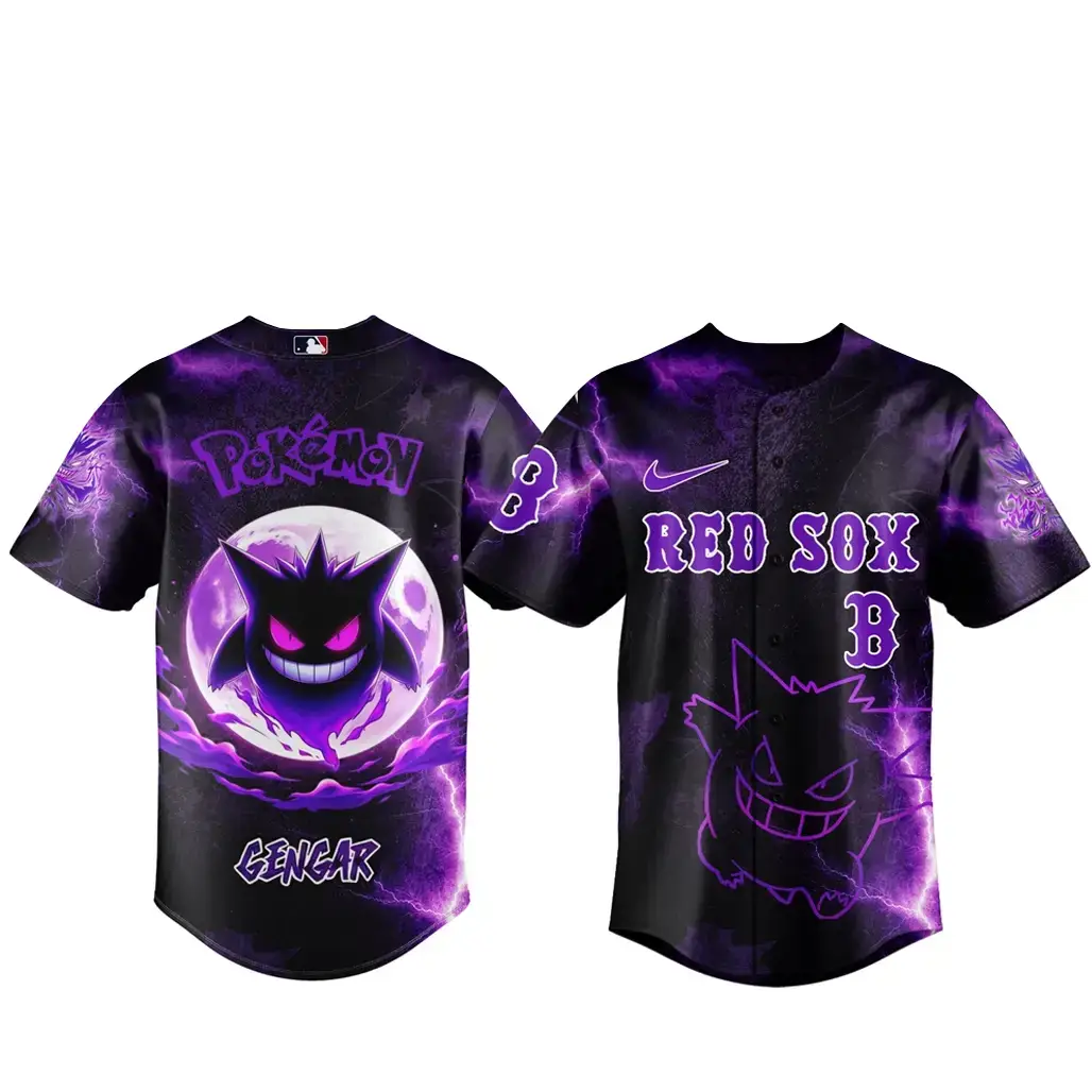Boston Red Sox x Pokemon Gengar 2026 Baseball Jersey Image