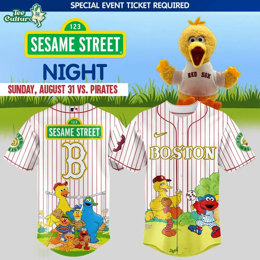 Boston Red Sox x Sesame Street Night Special Edition Baseball Jersey Image