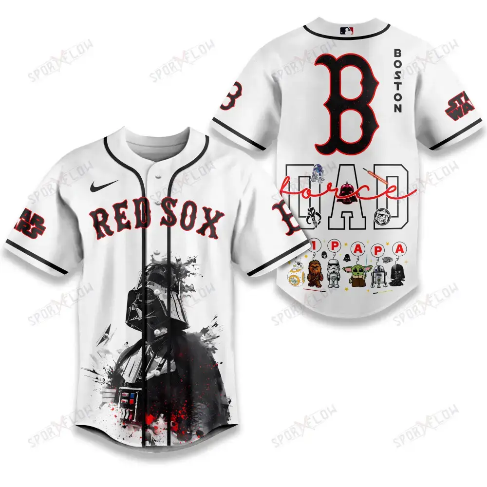 Boston Red Sox X Star Wars The Force Dad Father'S Day Baseball Jersey Image