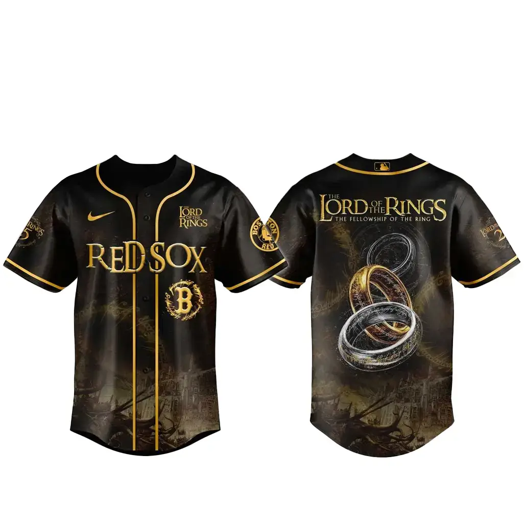 Boston Red Sox x The Lord Of The Rings Baseball Jersey Image