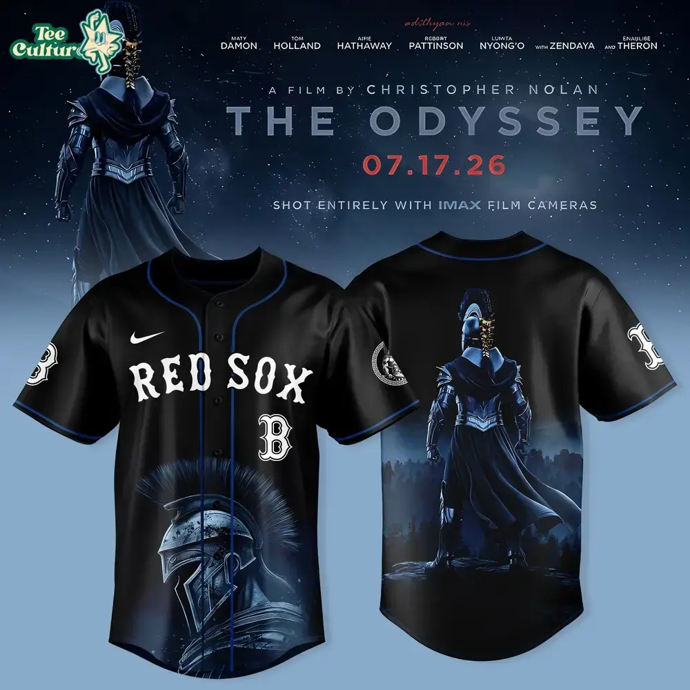 Boston Red Sox x The Odyssey 2026 Defy The Gods Mythology Crossover Jersey Image