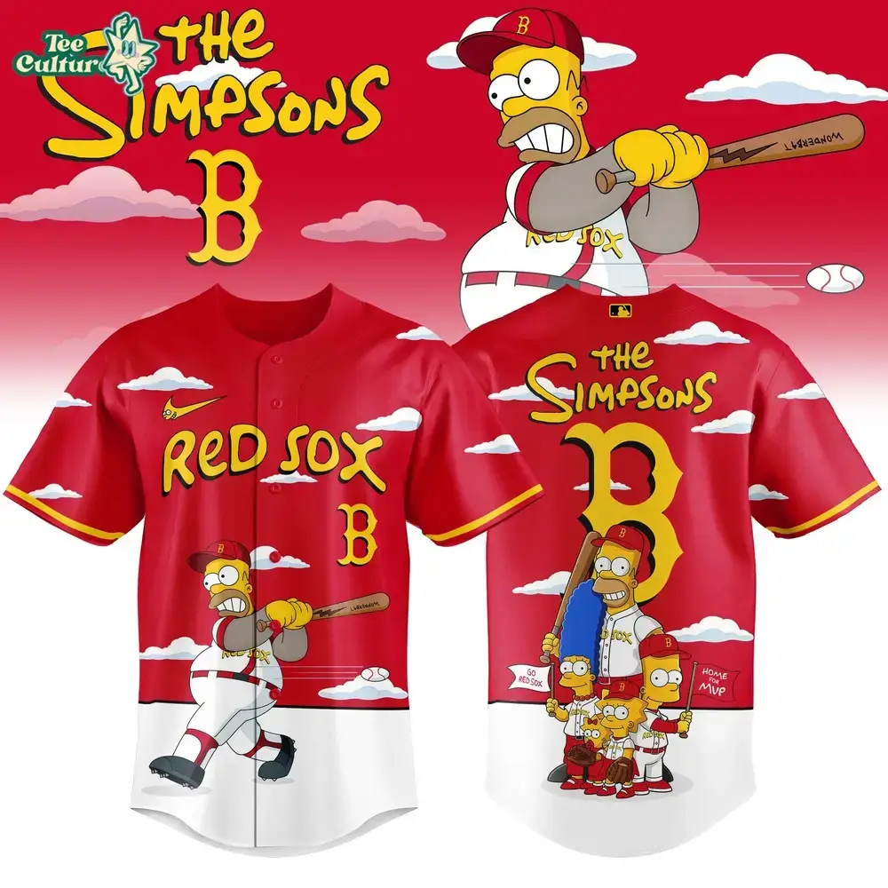 Boston Red Sox x The Simpsons 2026 Limited Edition Baseball Jersey Image