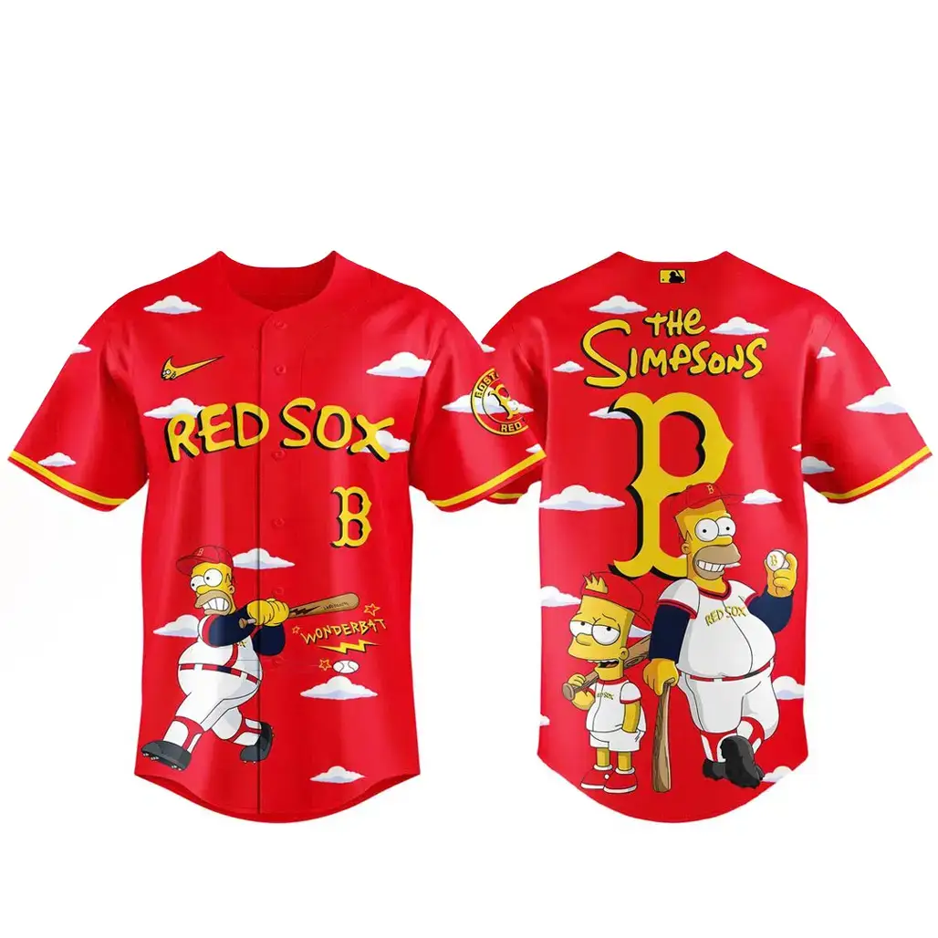 Boston Red Sox x The Simpsons Wonderbat 2026 Baseball Jersey Image