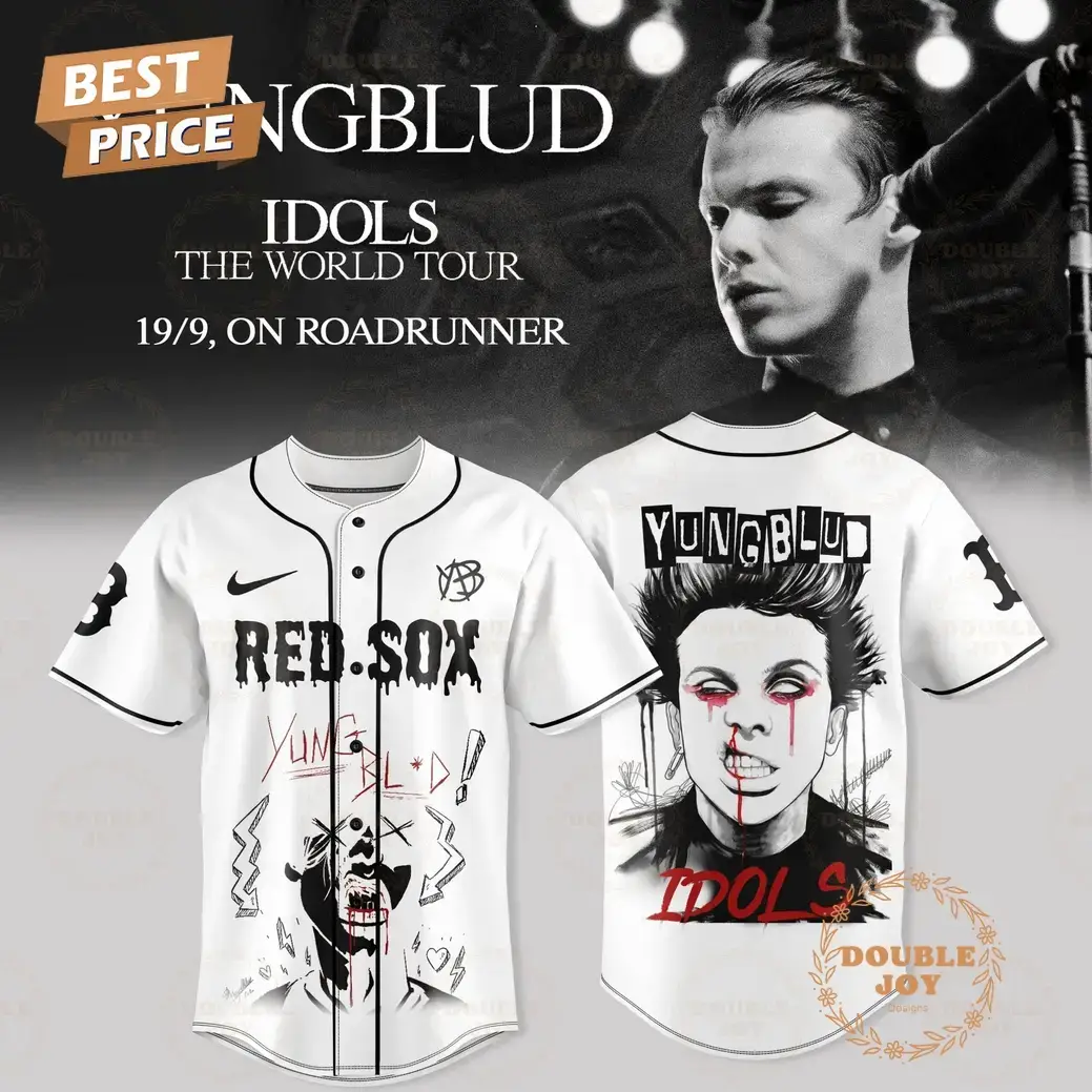 Boston Red Sox x YUNGBLUD IDOLS THE WORLD TOUR Special Edition Baseball Jersey Image
