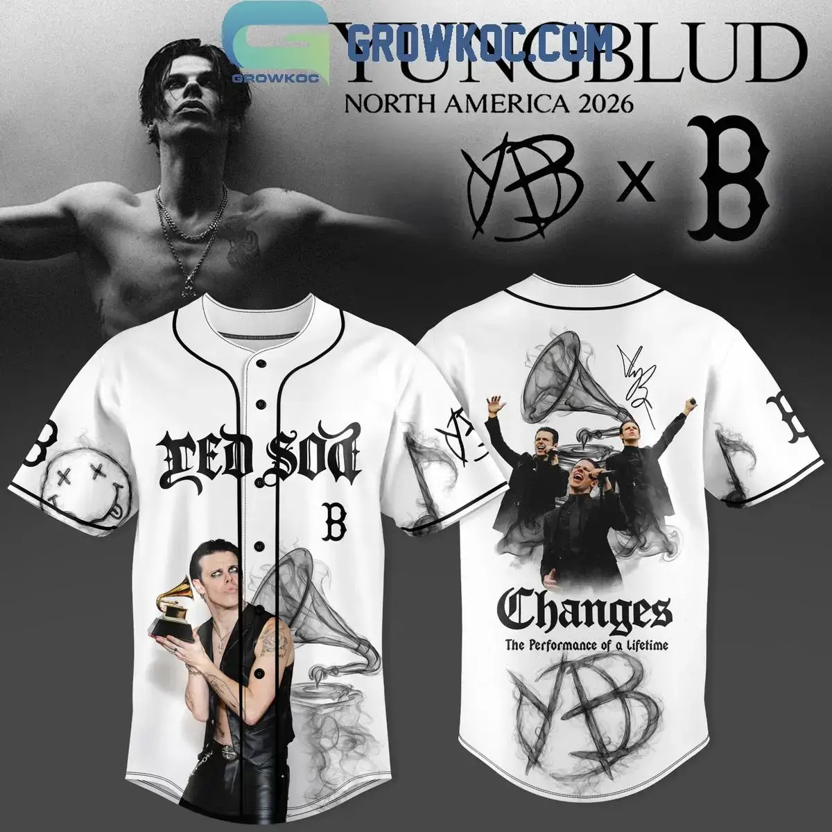 Boston Red Sox x Yungblud North America 2026 Tour Jersey Image