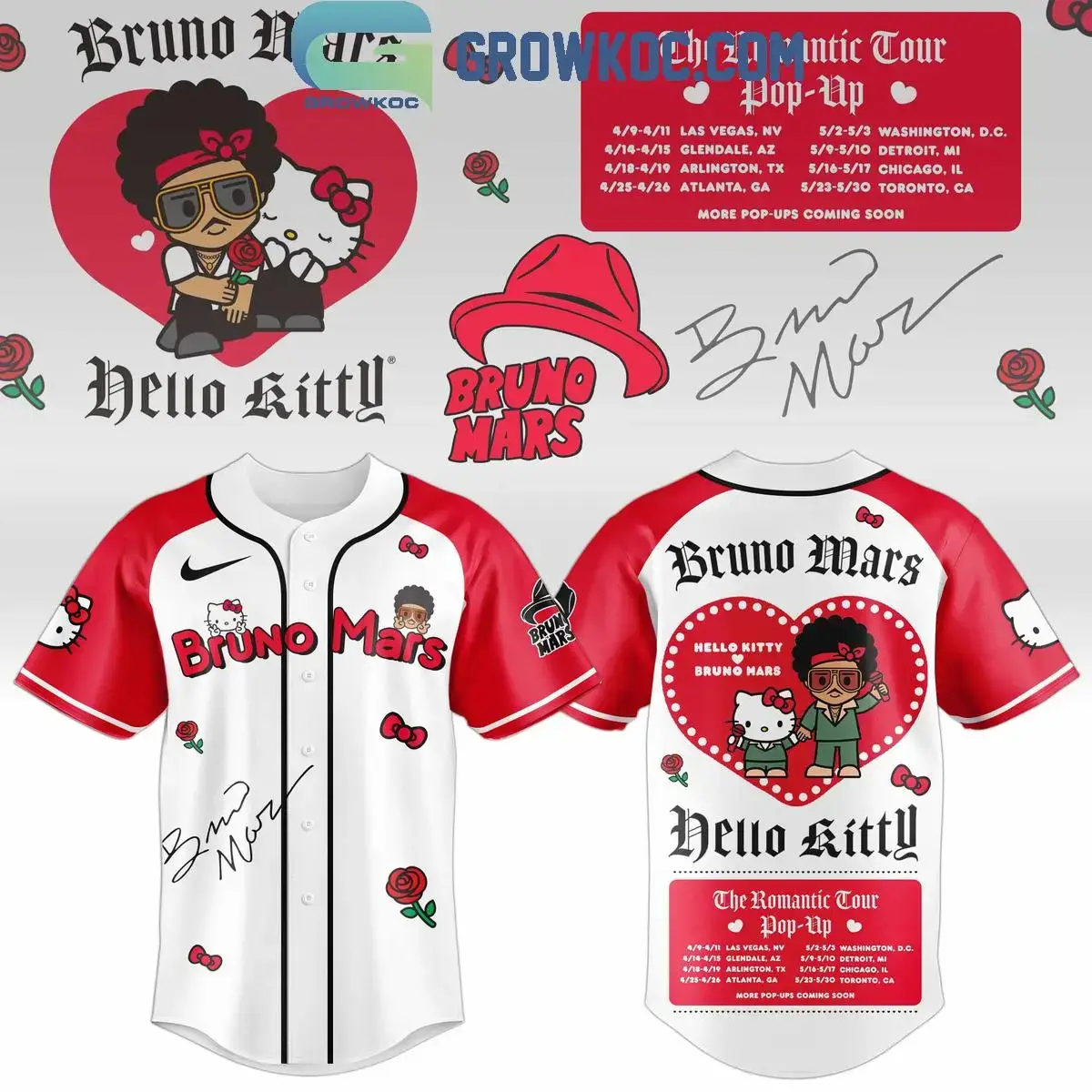 Bruno Mars x Hello Kitty The Romantic Tour Jersey Image