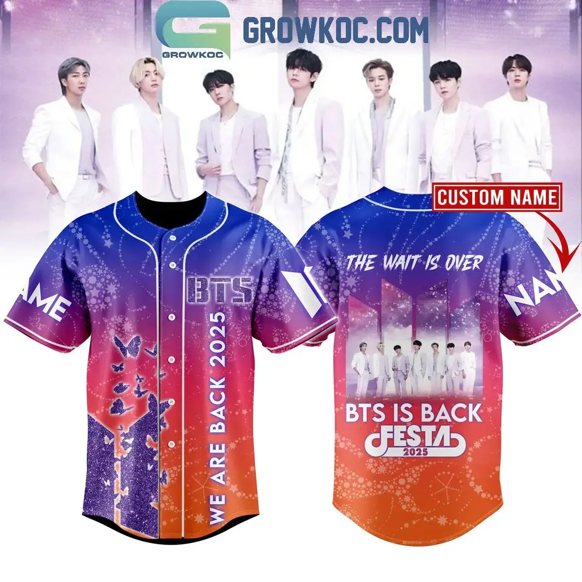 BTS Is Back Festa 2025 Baseball Jersey Image