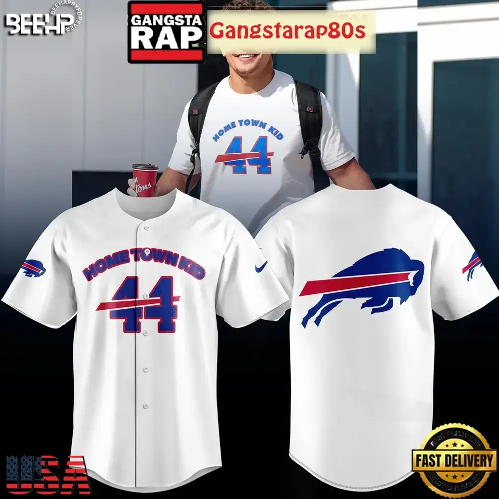 Buffalo Bills Home Town Kid 2025 White Baseball Jersey Image