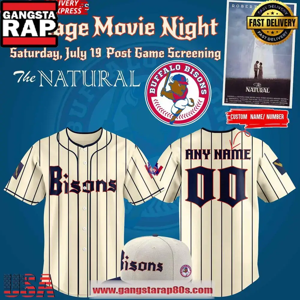 Buffalo Bisons Vintage Movie Night Custom Baseball Jersey Shirt Image