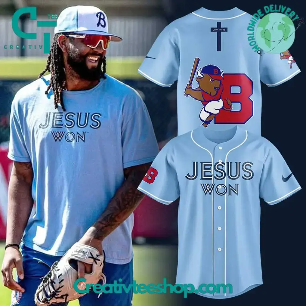 Buffalo Bisons X Jesus Won Special Baseball Jersey Image